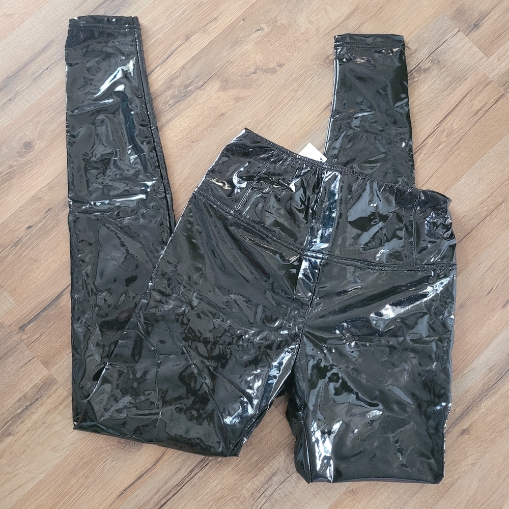 Akira Black Faux Leather Leggings